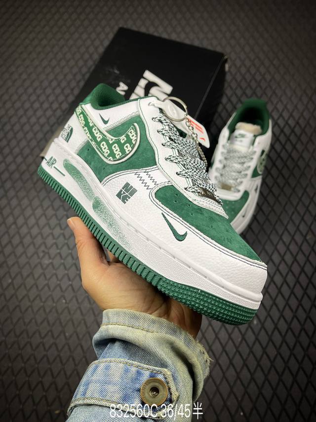 C 公司级Nike Air Force 1‘07 原楦头原纸板 打造纯正低帮空军版型 专注外贸渠道 全掌内置蜂窝气垫 原盒配件 原厂中底钢印、拉帮完美 货号:D