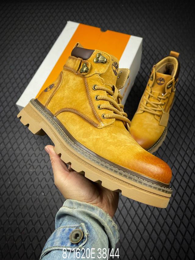 E 新货#Timberland添柏岚 天伯伦 秋冬新品 毛绒内里保暖锁热 秋冬必备户外休闲大黄靴系列 #广东大厂品质 原盒原包装 时尚潮流搭配 面料采用意大利顶