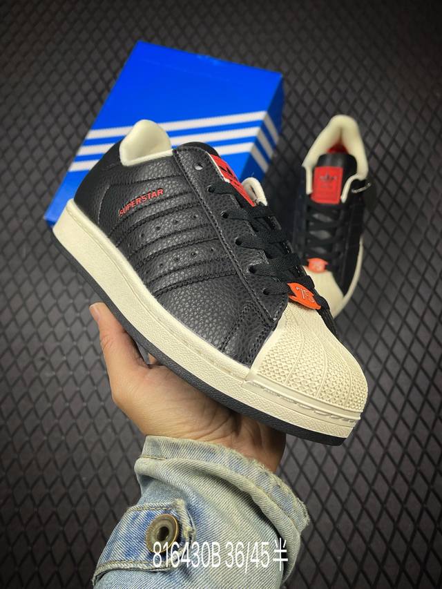 B 真标 带半码 阿迪达斯Adidas三叶草 Originals Superstar 低帮贝壳头经典百搭休闲运动板鞋。 Jq3223 编码：36-45半码 编码