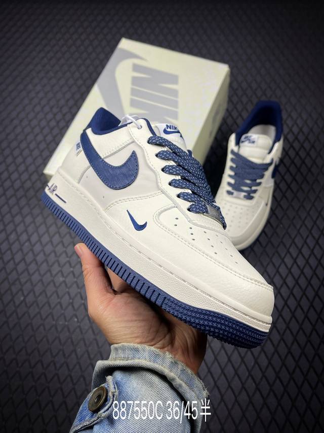 C 公司级Nike Air Force 1 '07 Low “Nike-树纹午夜蓝”空军一号 低帮 运动鞋 休闲鞋 折边针车 工艺难度大 原楦头原纸板 原装鞋盒