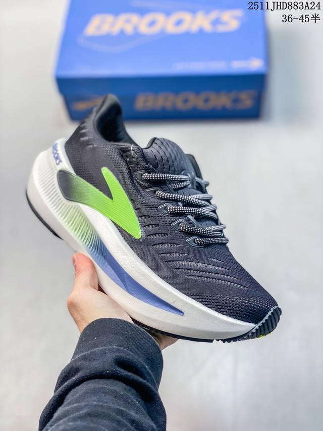 Brooks Hyperion 2 布鲁克斯 低帮透气缓震轻盈跑步鞋 采用改进工程空气网眼组合热熔工艺 鞋面材质搭载Dna Loft V2密度泡棉缓震系统 中底