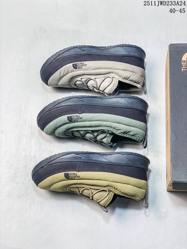 公司级The North Face Nse北面一脚蹬懒人雪地靴低帮棉鞋 Nse Low 是一款风格前卫且超级舒适的懒人鞋，采用再生 pet 防撕裂鞋面和坚固的外