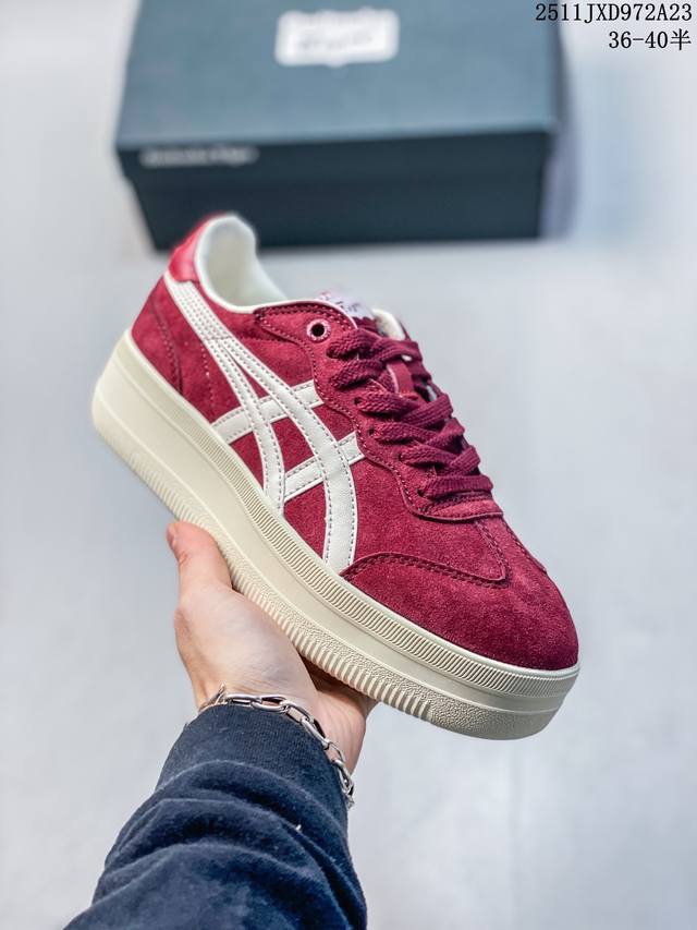 公司级Onitsuka Tiger鬼塚虎 Tokuten Chunk 复古德训 厚底防滑耐磨 低帮休闲板鞋 货号:1183Ac561-001 尺码:36 37