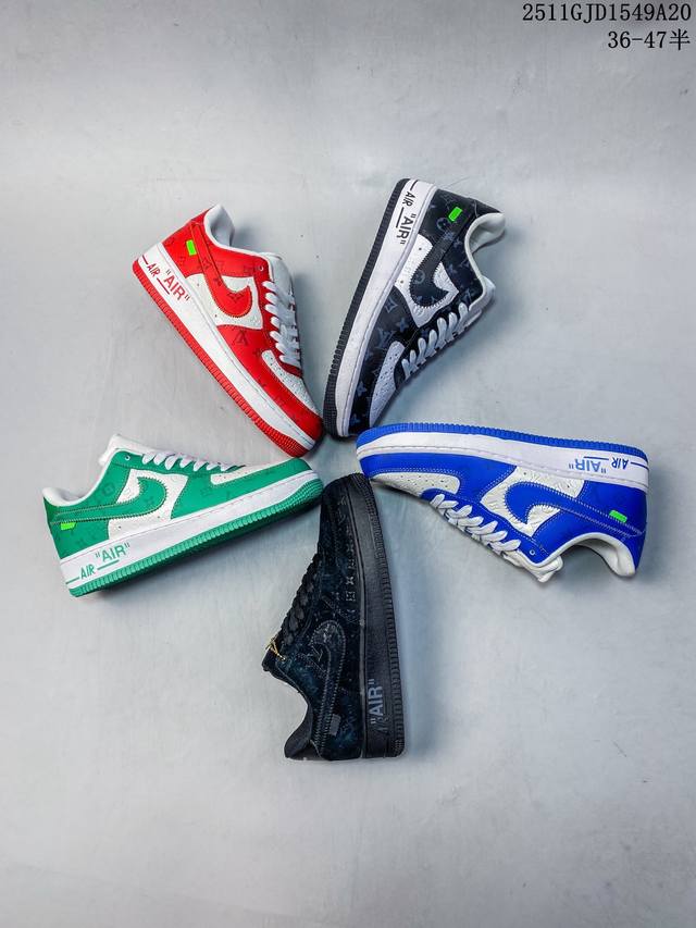 公司级Nike Air Force 1 X Louis Vuitton 耐克 空军一号 路易威登联名 潮流复古 低帮板鞋 路易威登与耐克品牌的首次联名合作 并在