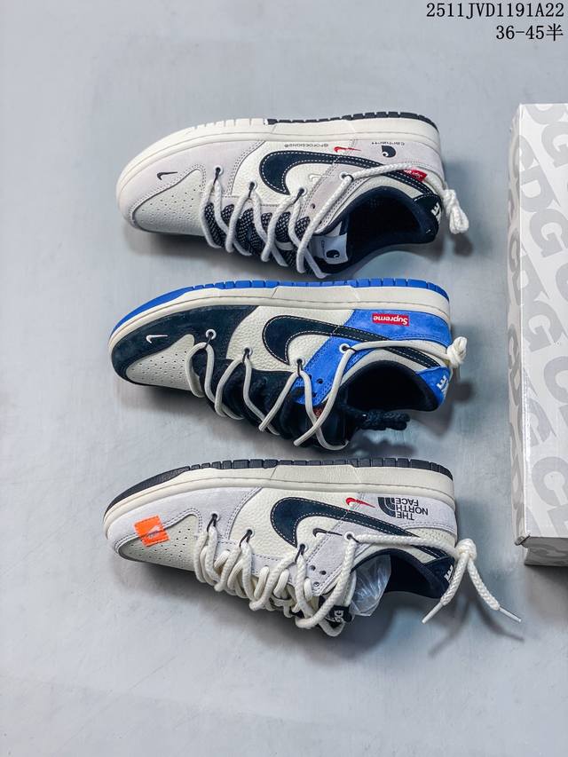 海外爆款限量发售！公司级 Nike Sb Dunk Low“北面联名 绑带贴布黑勾” 周年高端定制 低帮休闲板鞋 定制鞋盒 大厂纯原品质出货 超高清洁度 皮料切