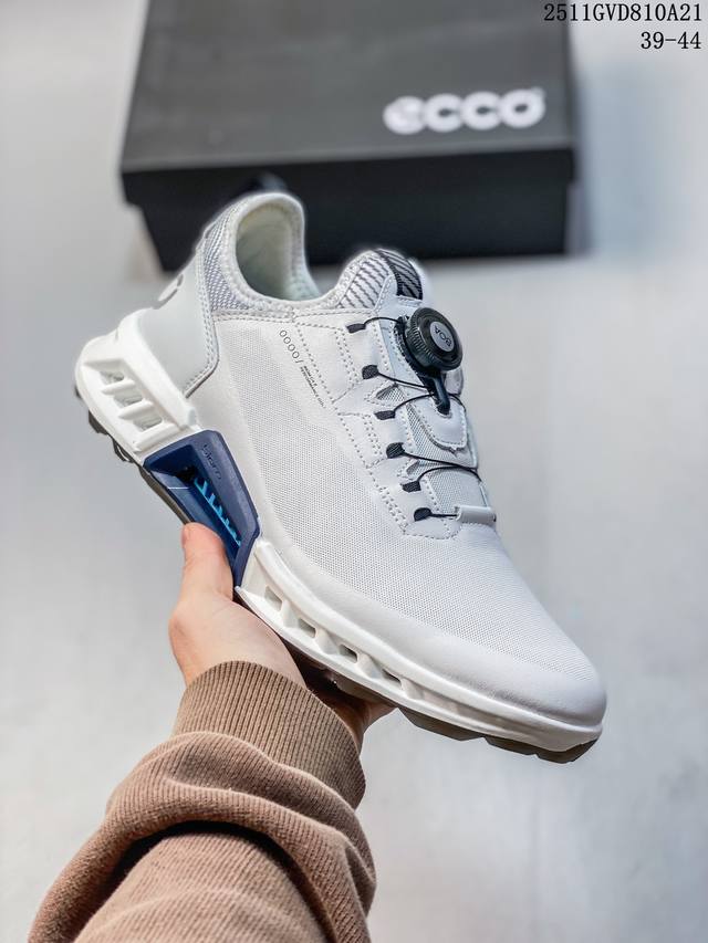 Ecco爱步高尔夫运动鞋男鞋 健步皮鞋 防滑跑步鞋 健步C系列新款 黄景瑜同款 牛皮鞋面 纹理自然柔韧耐穿 Biom自然律动科技鞋楦符合人体工学 带来裸足体验