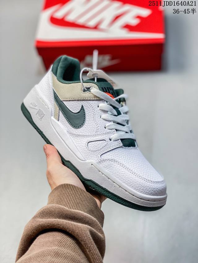 耐克Nike Full Force Lo扣篮系列低帮休闲运动滑板板鞋采用软质牛剖皮鞋面材质#正确后跟反口里弧度#原厂中底布正确印刷#鞋垫嵌入缓震乳胶+Sole真