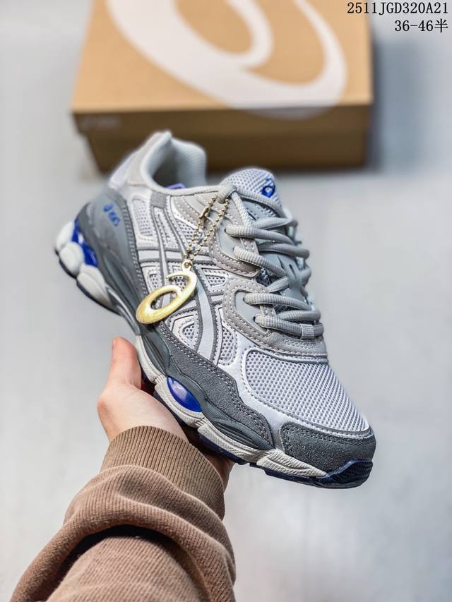 亚瑟士 Asics Gel-Nyc 亚瑟士 透气网眼鞋面 配合部分合成革材质 采用全新Ahar+橡胶材质 更加耐磨 货号:1203A383-025 尺码:如图右