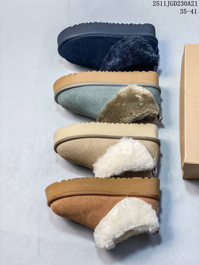 Ugg舒适厚底一脚蹬休闲乐福鞋懒人毛毛鞋明星同款Nita platform 妮塔便鞋 1171393 码数：35 36 37 38 39 40 41 编号：25