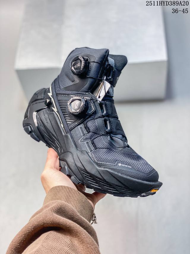 Kailas 未来之Yan Gtx High 墨黑 运动高帮户外登山防水防滑轻量徒步鞋 #鞋面采用Gore-Tex科技防水透气面料 #采用 双Boa 旋钮快速穿