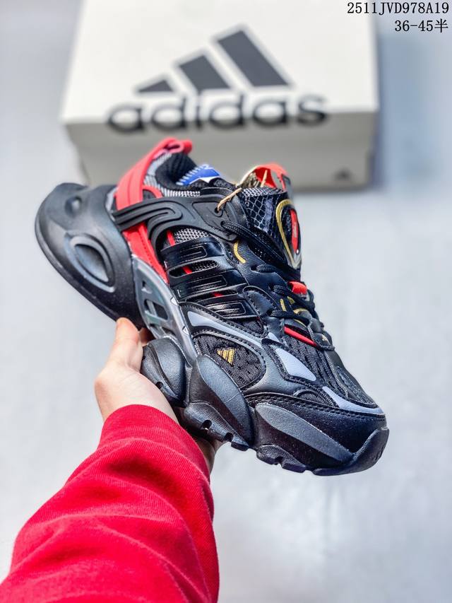 公司级Adidas Xlg Runner Deluxe系列阿迪达斯 低帮增高复古中性休闲运动老爹鞋 鞋面由轻薄透气的网布制成 提供卓越的空气流通性能 中底使用品