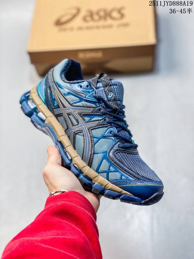 Asics Gel-Kayano 20 亚瑟士运动休闲透气专业跑鞋 采用工程弹性双层再生针织密度鞋面材质 后跟3D可视Gel缓震乳胶物料 升级Ff Blast