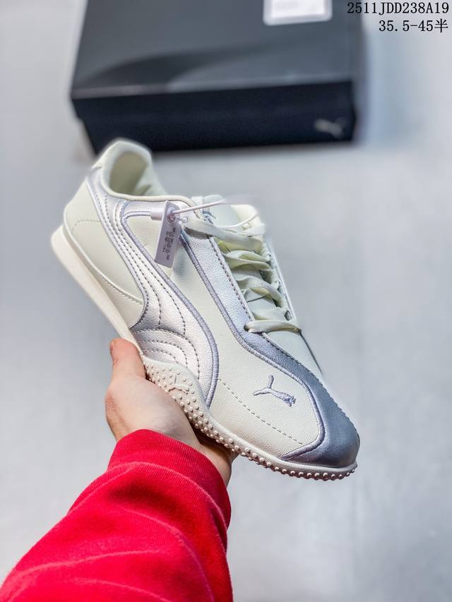 公司级puma Bella V2 Leather彪马 舒适 低帮生活休闲德训薄底鞋 货号:404709-01 尺码:35.5 36 37 37.5 38 38.