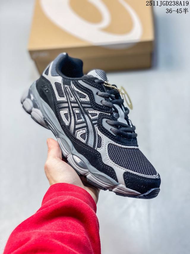 真标Asics Gel-Nyc 亚瑟士 透气网眼鞋面 配合部分合成革材质 采用全新Ahar+橡胶材质 更加耐磨 货号:1201A789-020 尺码:36 37