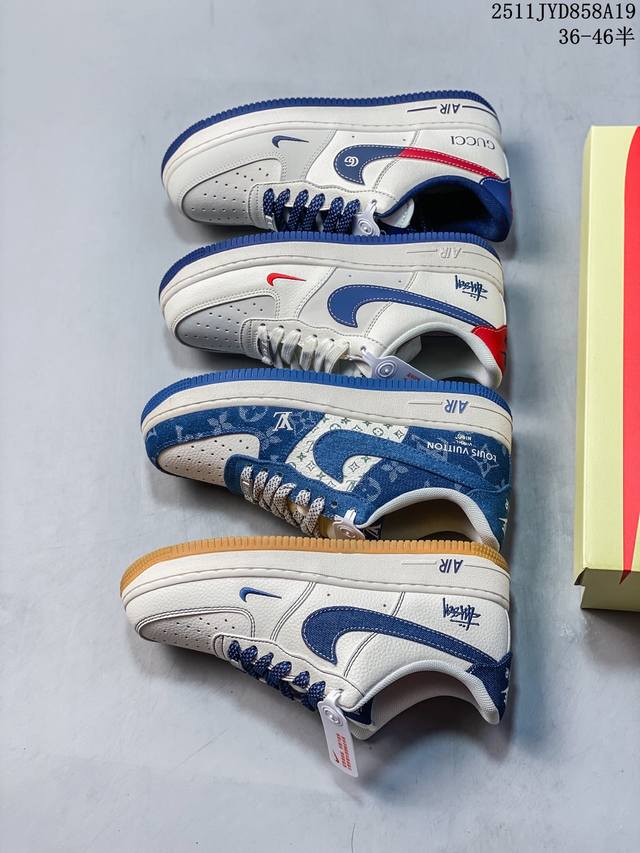 海外限量发售！公司级Nike Air Force 1 '07 Low “斯图西联名 空军一号 低帮 运动鞋 休闲鞋 折边针车 工艺难度大 原楦头原纸板 原装鞋盒