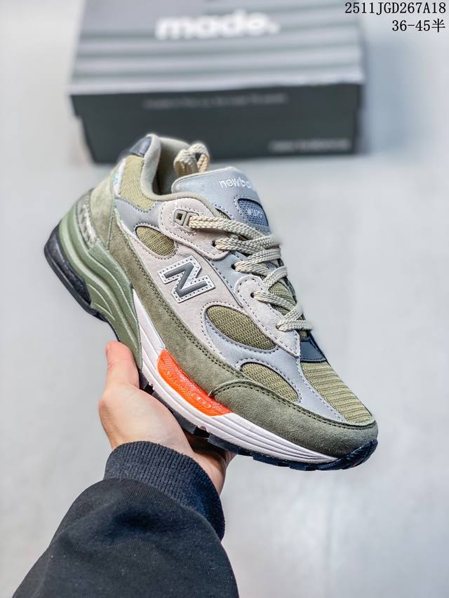 Todd Snyder X New Balance Nb 992 复古休闲 织物皮革 低帮跑步鞋 男款 灰色 美产 11Jgd267A18