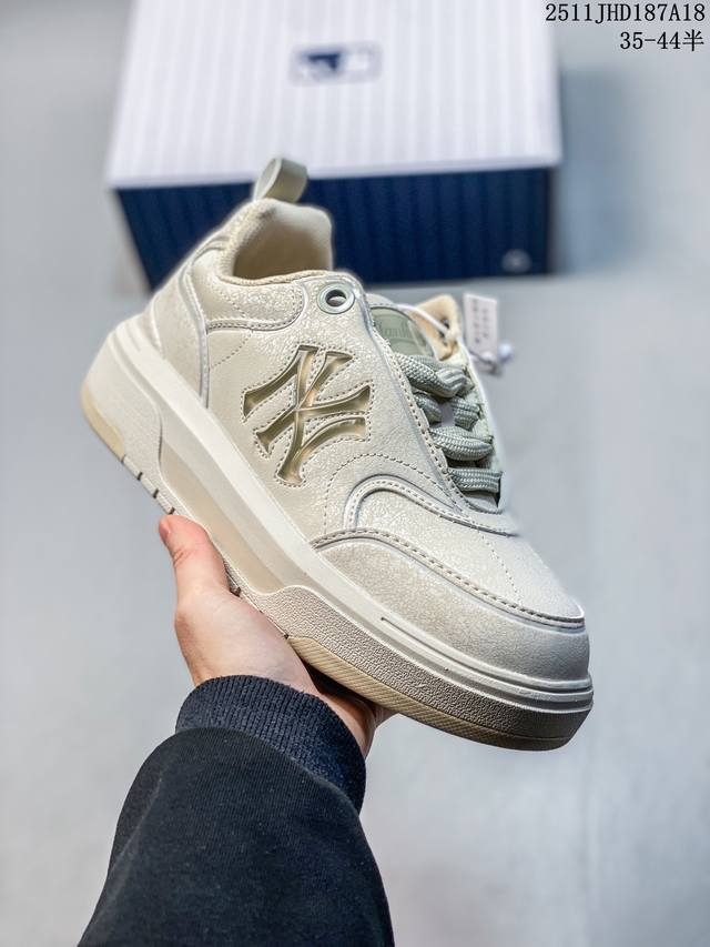 Mlb Trophy Runner 厚底减震休闲跑步鞋 Ny印花洋基队联名款限定款 织物材质运动鞋 真标带半码 Size:36-45码 #2phy3125103