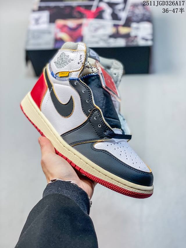 耐克 Union X Air Jordan 1 Retro High pk Nrg 高帮Aj1 乔丹一代经典复古运动篮球板鞋 洛杉矶品牌Union与Jordan