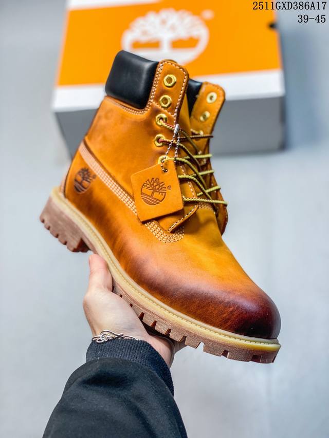 Timberland 天伯伦 经典做旧大黄靴 七孔10061 顶级工艺全新升级 堪称正品复印机 中山原厂代工 原单进口防水皮料 原厂防伪标紫光灯可扫 最新工艺电