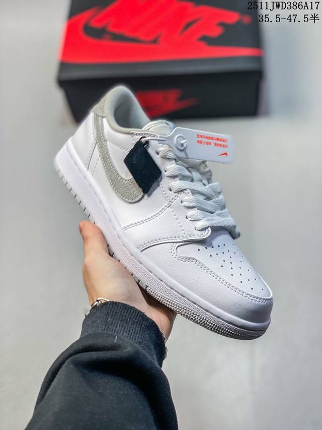 Air Jordan 1 Low Og 85 Neutral Grey 低帮 白灰 Aj1 乔丹1代 Aj1 乔1 低邦 灰白 乔丹篮球鞋系列 整体造型采用白色