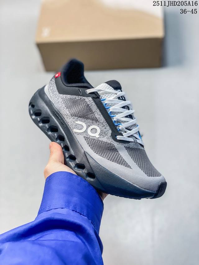 公司级On昂跑 Cloudsurfer Next 舒适百搭防滑耐磨低帮休闲跑步鞋 #原数据开发纸版楦型 #采用人体工程超薄透气网织布鞋面材质#搭镂空Cloudt