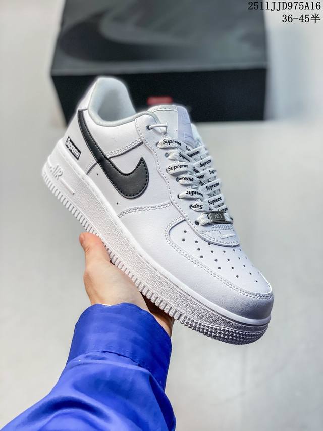 公司级耐克Nike Air Force 1’07空军一号低帮百搭休闲运动板鞋。柔软、弹性十足的缓震性能和出色的中底设计，横跨复古与现代的外型结合，造就出风靡全球