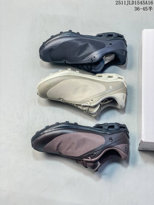 公司级On昂跑 Cloudventure peak paf系列低帮轻量舒适多功能休闲运动鞋 采用工程飞织网布组合再生聚酯纤维鞋面材质搭载独家隐藏速度中板 镂空C