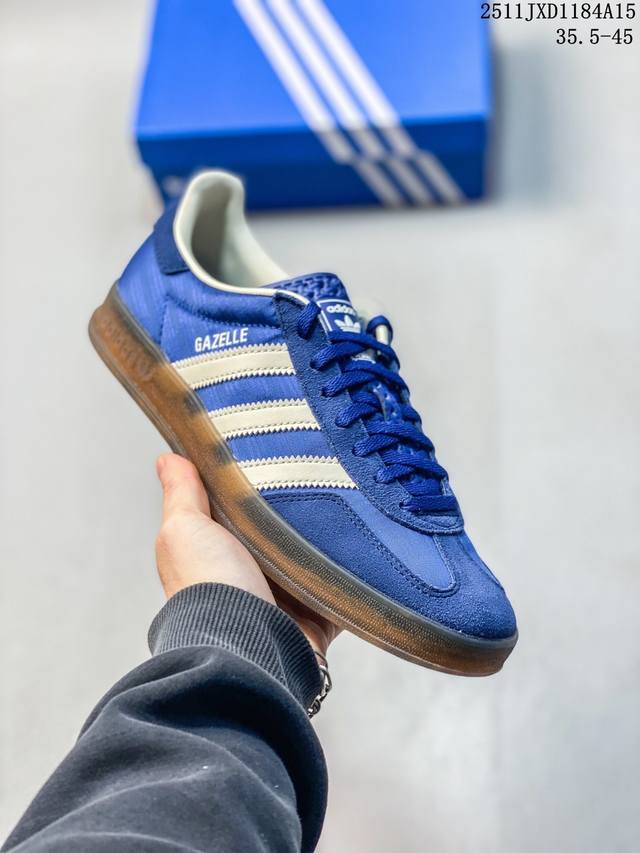 公司级Adidas Originals Gazelle Indoor 阿迪达斯 三叶草休闲防滑耐磨低帮板鞋 鞋头出色设计 塑就出众贴合感 稳固的后跟贴合足部曲线