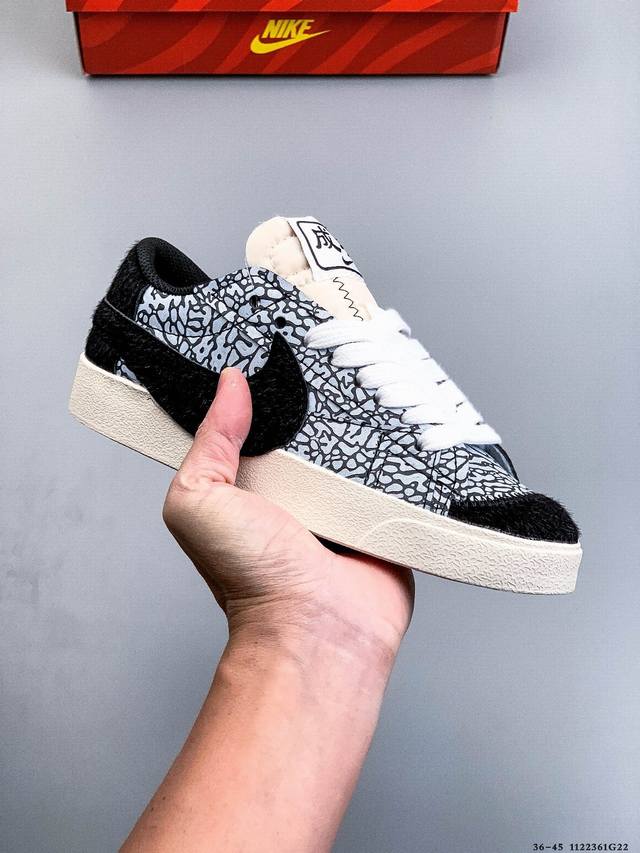 耐克Nike Blazer Low'77 Vntg We 经典开拓者大勾低帮百搭休闲运动板鞋 1122361G22