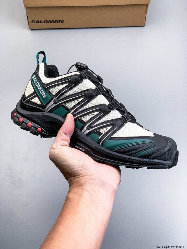 Salomon Xa pro 3D Adv 萨洛蒙 户外越野跑鞋 鞋面采用Sensifit贴合技术 全方位贴合包裹脚型 鞋跟部鞋底牵引设计 提供强大的抓地性能