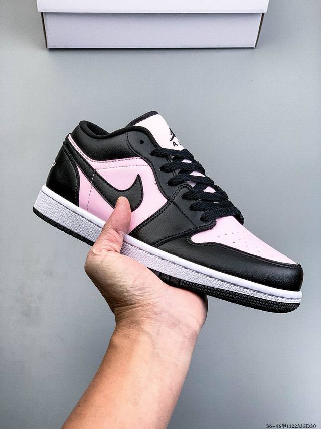 公司级头层！耐克Nike Air Jordan 1 Low Aj1乔1 倒勾低帮潮流缓运动休闲板鞋。Aj1 低帮拼接 完美版型真头层牛皮# 内置缓震气垫 原鞋开