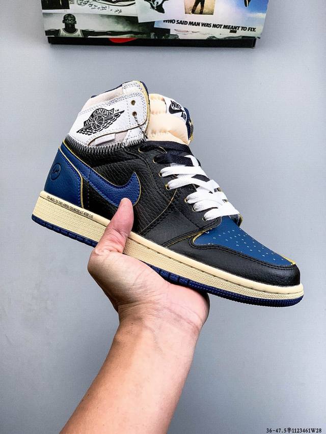 公司级头层！Air Jordan 1 Mid 乔1 潮流缓震运动休闲板鞋 原装头层皮革 内置缓震气垫 原鞋开模 拒绝公底 原汁原味 忠于原版 1123461W2