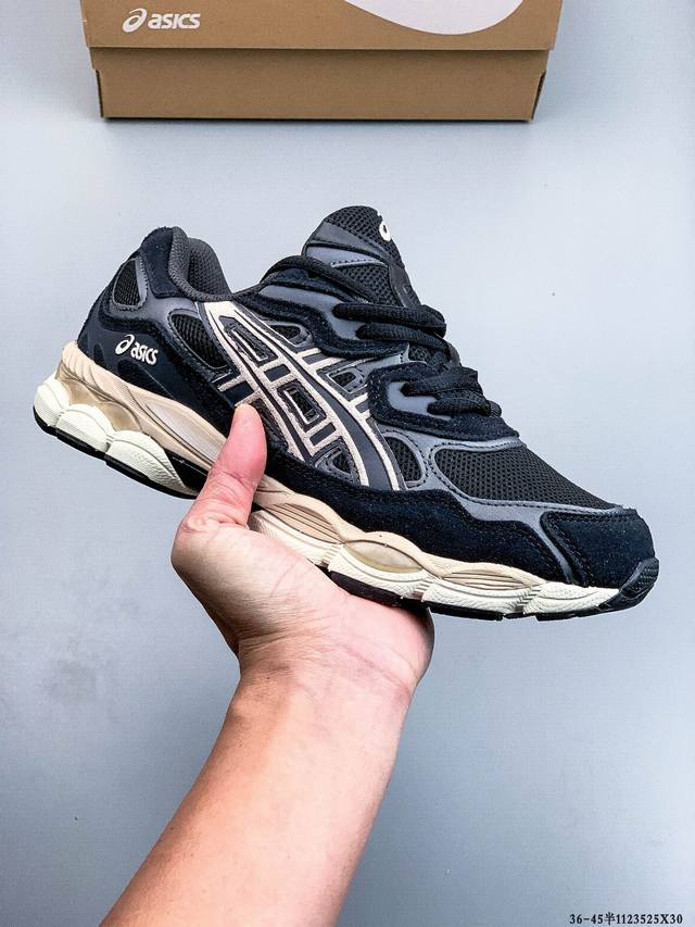 Asics 亚瑟士Gel-Nyc 2055透气网眼鞋面配合部分合成革材质 采用全新Ahar+橡胶材质 更加耐磨 1123525X30