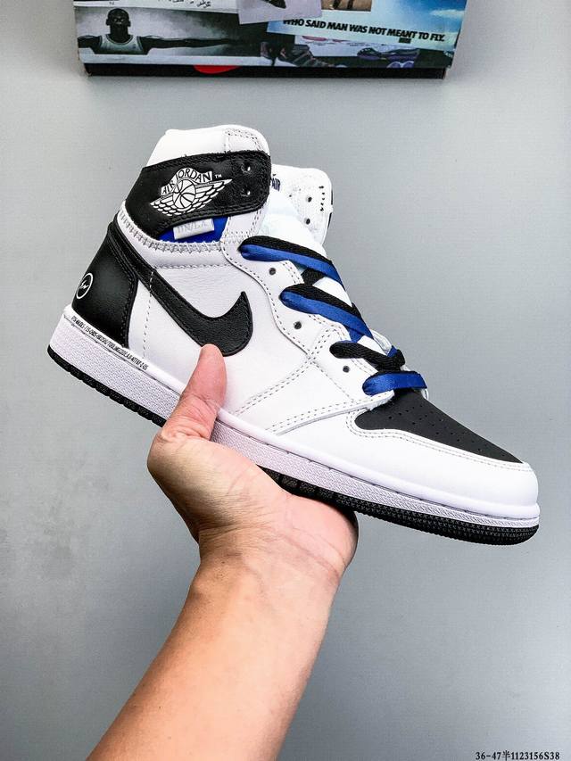 公司级头层！Air Jordan 1 乔1 高帮潮流缓震运动休闲板鞋 原装头层皮革 内置缓震气垫 原鞋开模 拒绝公底 原汁原味 忠于原版。 1123156S38