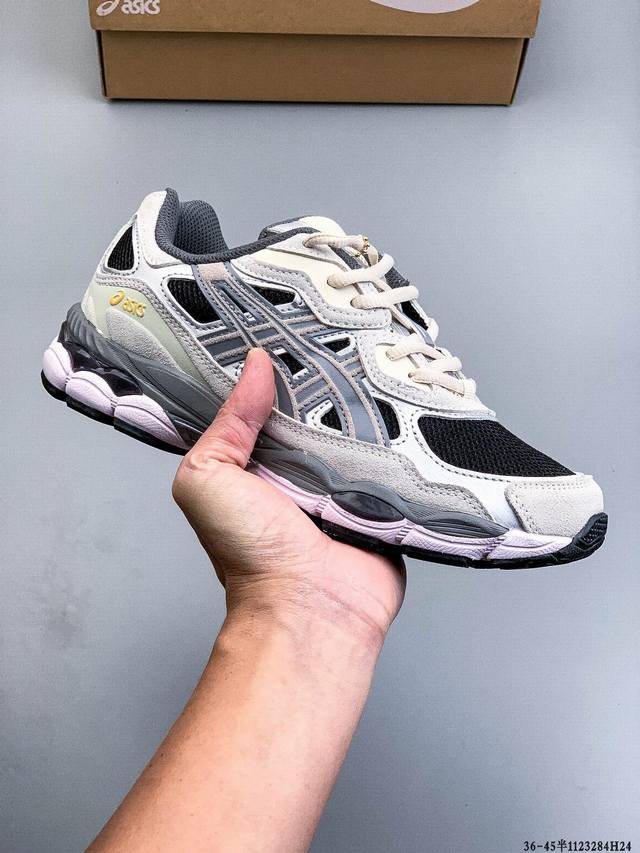 Asics 亚瑟士Gel-Nyc 2055透气网眼鞋面配合部分合成革材质 采用全新Ahar+橡胶材质 更加耐磨 1123284H24