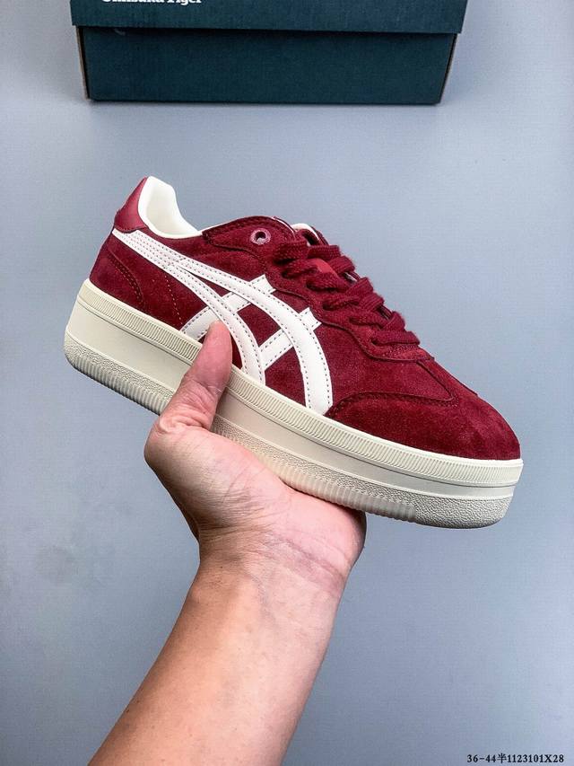 Asics 亚瑟士 Tokuten Chunk 新款厚底橡胶鞋底休闲板鞋 1123101X28