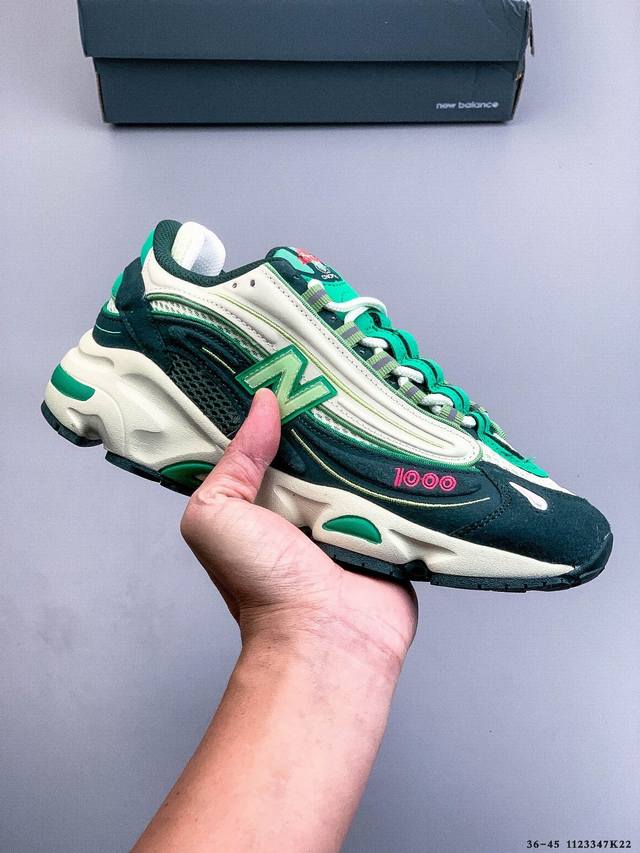 原楦原纸版开发版型#小红书穿搭款式，Nb新百伦New Balance 1000 系列低帮复古老爹风休闲运动跑步鞋 1123347K22