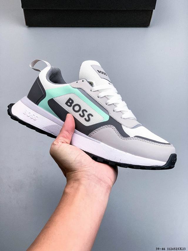 Boss 博斯男士秋冬新款透气舒适运动休闲鞋 1124525X23