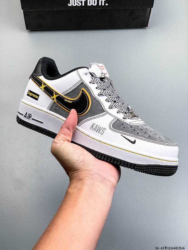 纯原版本 原楦数据纸版，采用硬质优质皮革鞋面材质，内置全掌Air Sole气垫。耐克 Nike Air Force 1 Low 空军一号低帮经典百搭休闲运动板鞋