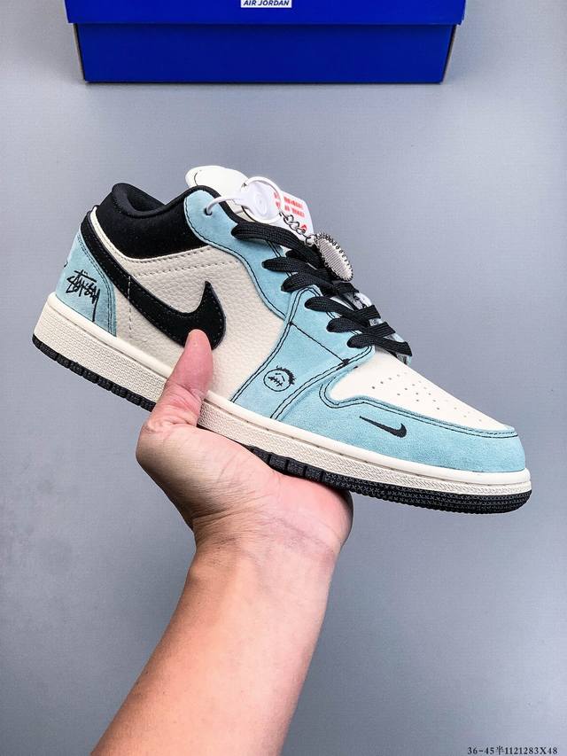 耐克Nike Air Jordan 1 Low Aj1乔1 低帮潮流缓运动休闲板鞋。Aj1 低帮拼接 完美版型真头层牛皮# 内置缓震气垫 原鞋开模 拒绝公底 购