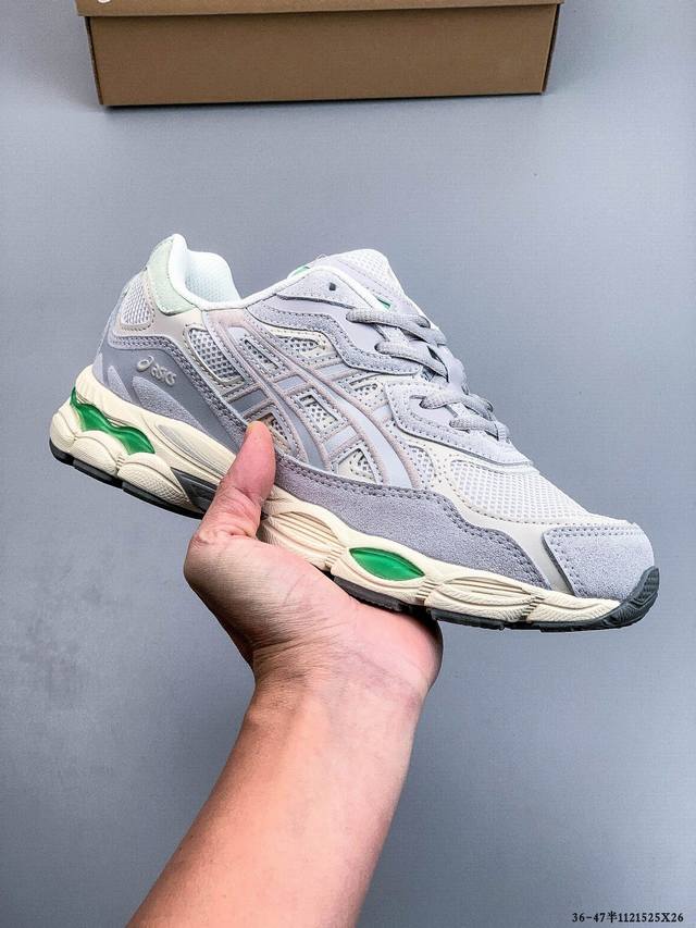 Asics 亚瑟士Gel-Nyc 2055透气网眼鞋面配合部分合成革材质 采用全新Ahar+橡胶材质 更加耐磨 1120525X26