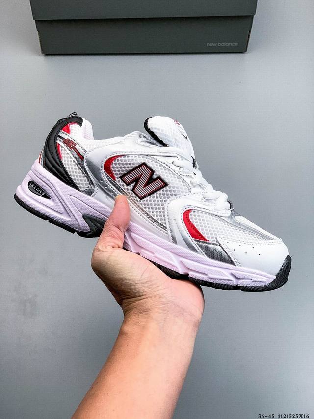 采优用质纤维革+透气网布眼材质材质#独立3层组合底大私模#搭载Abzorb缓中震底。韩流火爆款式# 新款Nb新百伦New Balance Mr530系列古复老爹