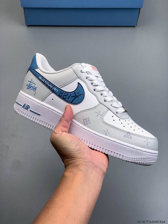 纯原版本 原楦数据纸版，采用硬质优质皮革鞋面材质，内置全掌Air Sole气垫。耐克 Nike Air Force 1 Low 空军一号低帮经典百搭休闲运动板鞋