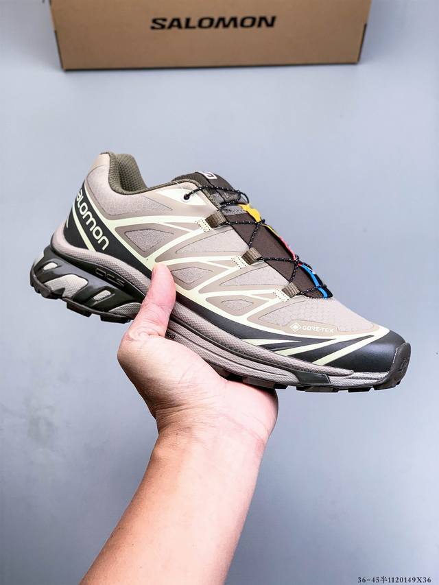 Salomon Xa pro Xt-6 Expanse 萨洛蒙户外越野跑鞋 鞋面采用Sensifit贴合技术 全方位贴合包裹脚型 鞋跟部鞋底牵引设计 提供强大的