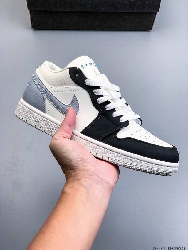 二层真标！耐克Nike Air Jordan Low 1 乔1低帮经典休闲鞋 1120289X24