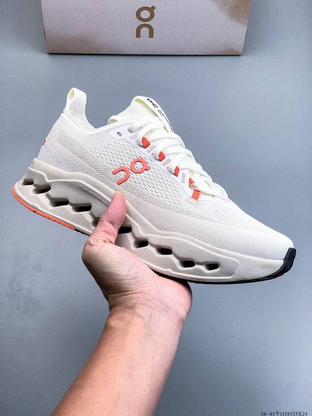 公司级！On昂跑 Cloudsurfer Max 舒适百搭 简约 耐磨 低帮跑步鞋 Cloudsurfer Max鞋身外观的设计灵感源于 On 昂跑的专业竞赛鞋
