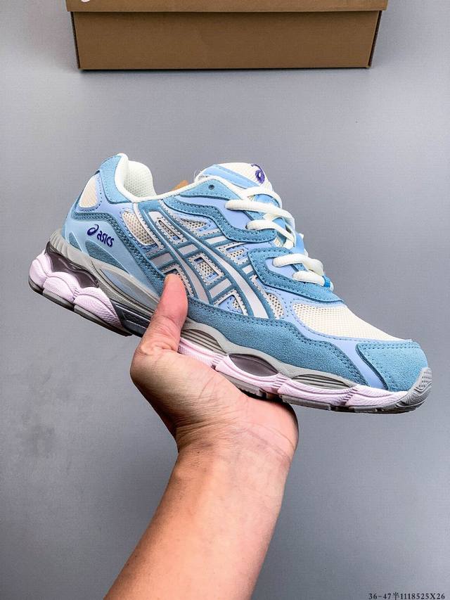 Asics 亚瑟士Gel-Nyc 2055透气网眼鞋面配合部分合成革材质 采用全新Ahar+橡胶材质 更加耐磨 1118525X30