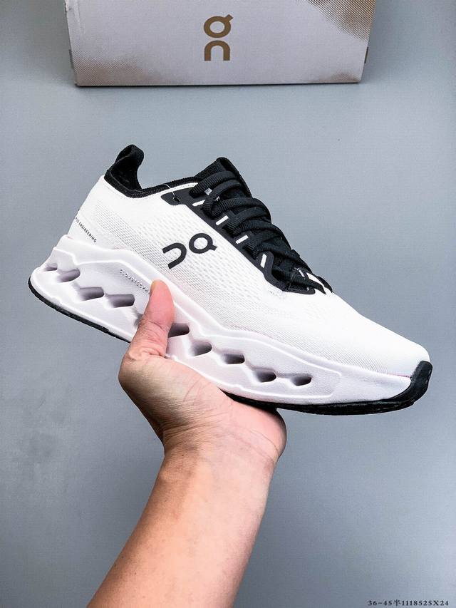 公司级！On昂跑 Cloudsurfer Max 舒适百搭 简约 耐磨 低帮跑步鞋 Cloudsurfer Max鞋身外观的设计灵感源于 On 昂跑的专业竞赛鞋