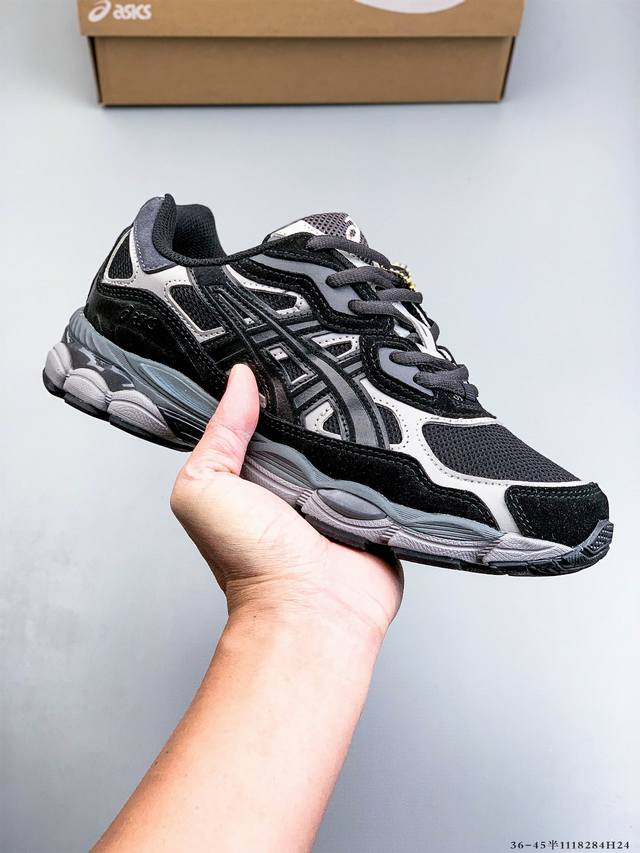 Asics 亚瑟士Gel-Nyc 2055透气网眼鞋面配合部分合成革材质 采用全新Ahar+橡胶材质 更加耐磨 1118284H24