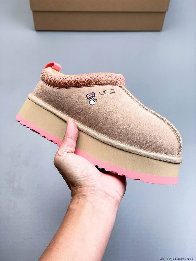 Ugg Classic Comfortable 冬季加绒低帮厚底休闲雪地靴 塔茨勒 人造短毛绒 1118599A22
